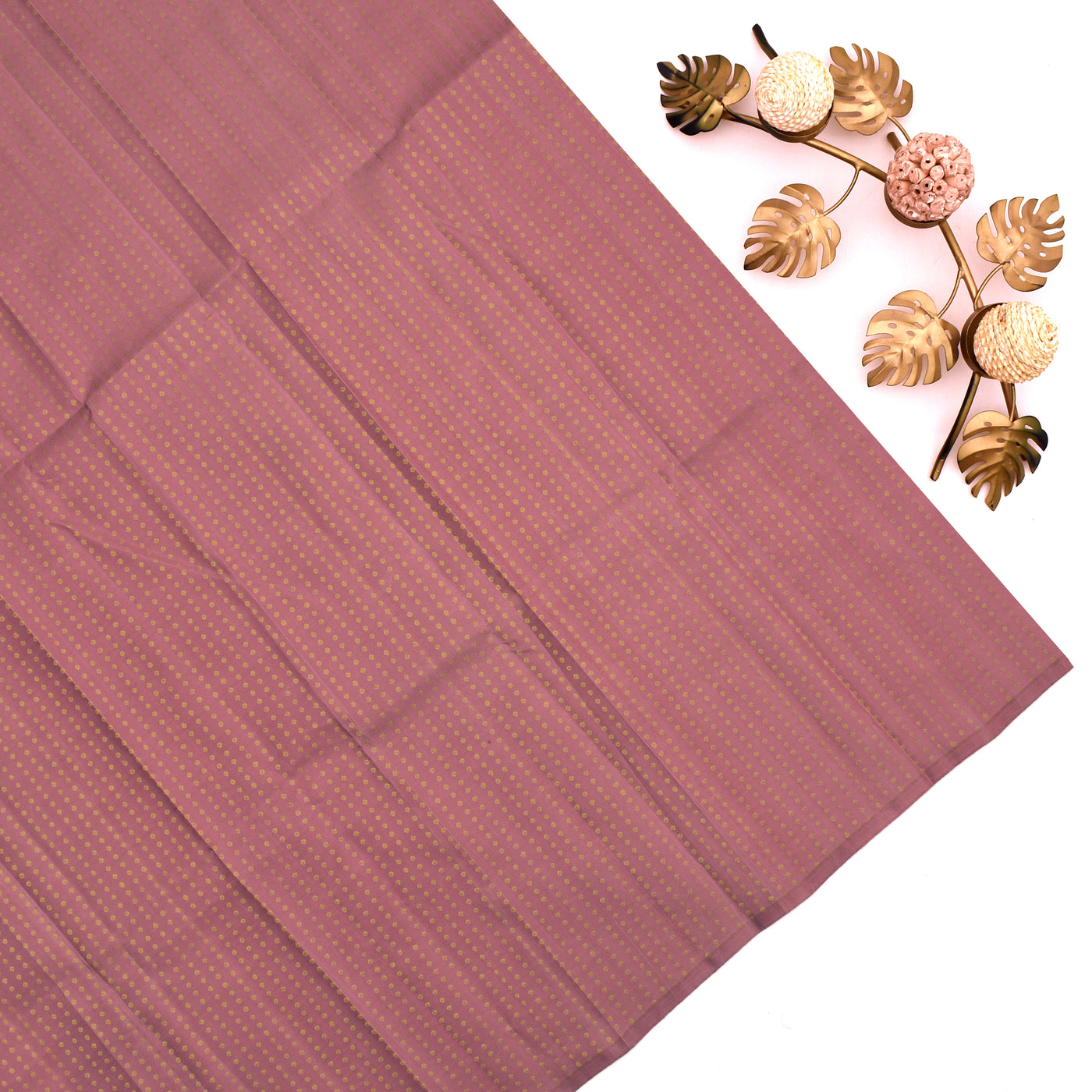Onion Pink Plain Kanchi Silk and Multicolor Chanderi Raising Saree