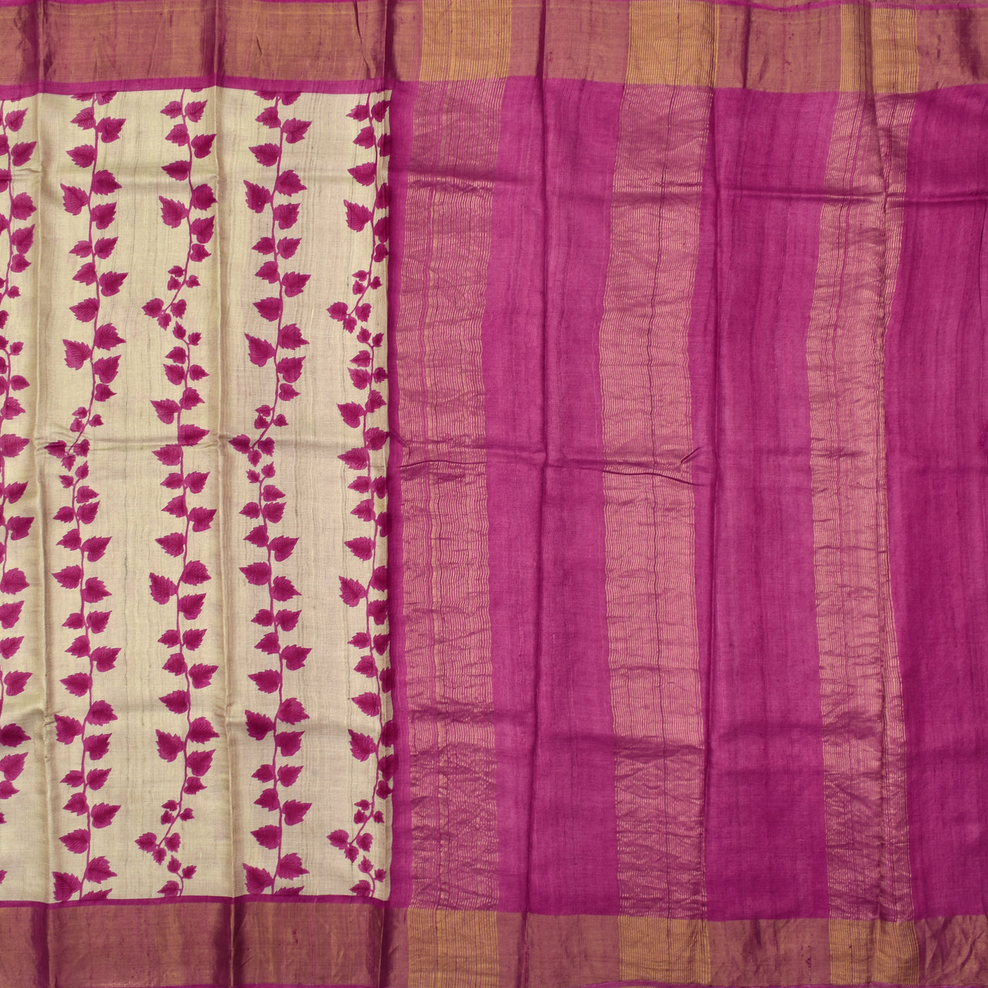 tussar pure silk sarees with zari lines pallu