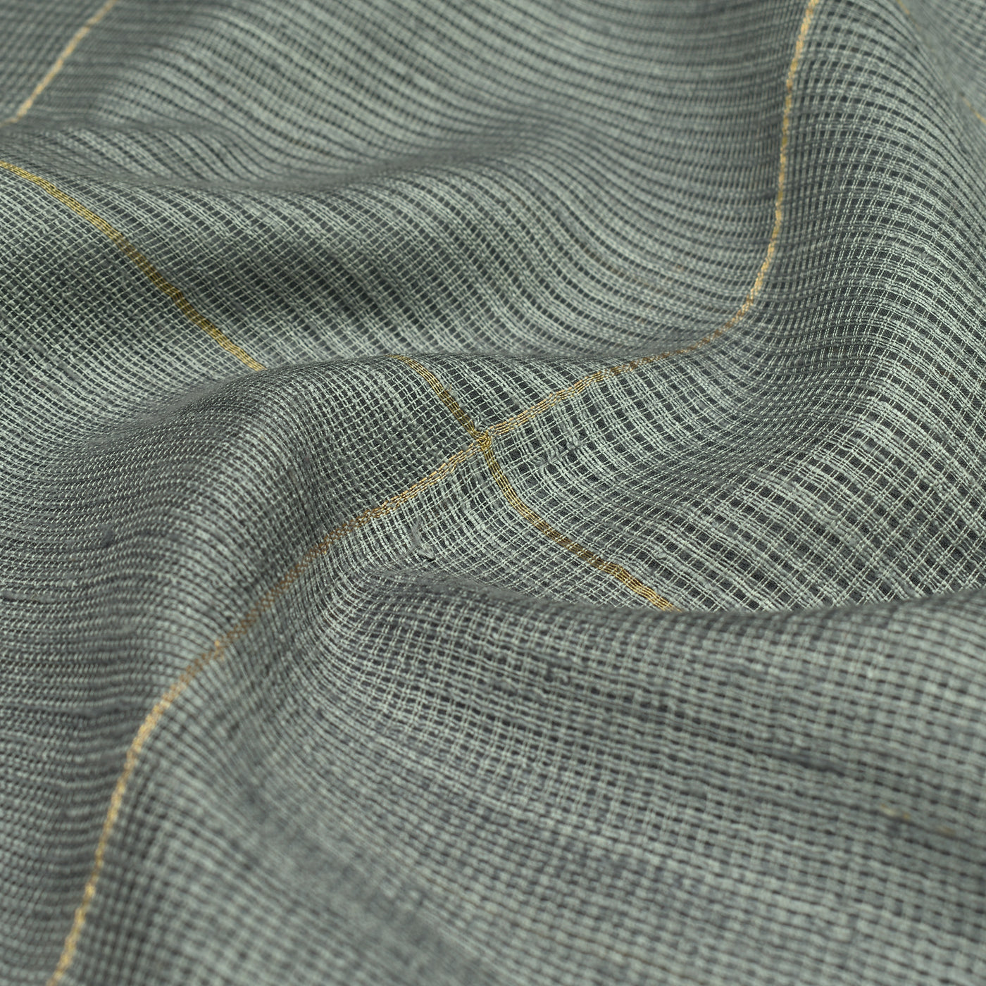 Grey Matka Silk Fabric