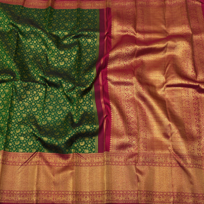 Bottle Green Kanchi Silk Saree