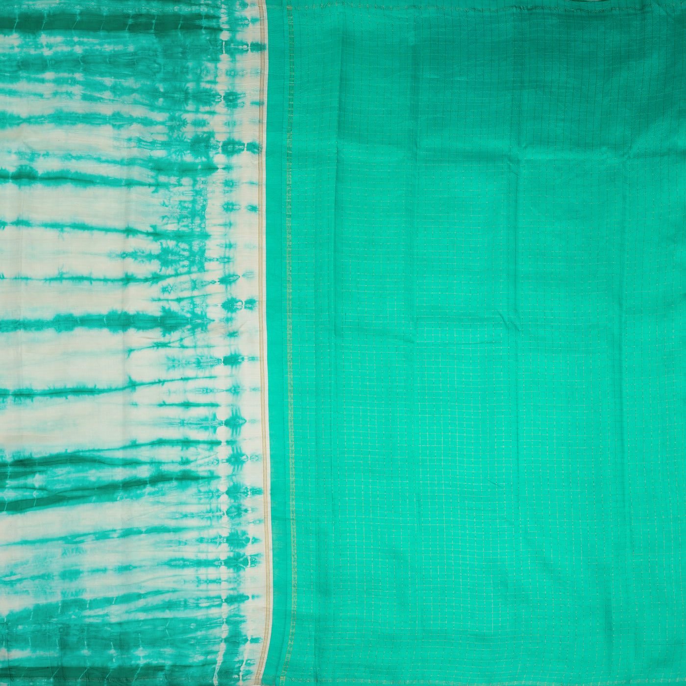 Off White and Rexona Printed Kanchi Silk Saree with Shibori Design