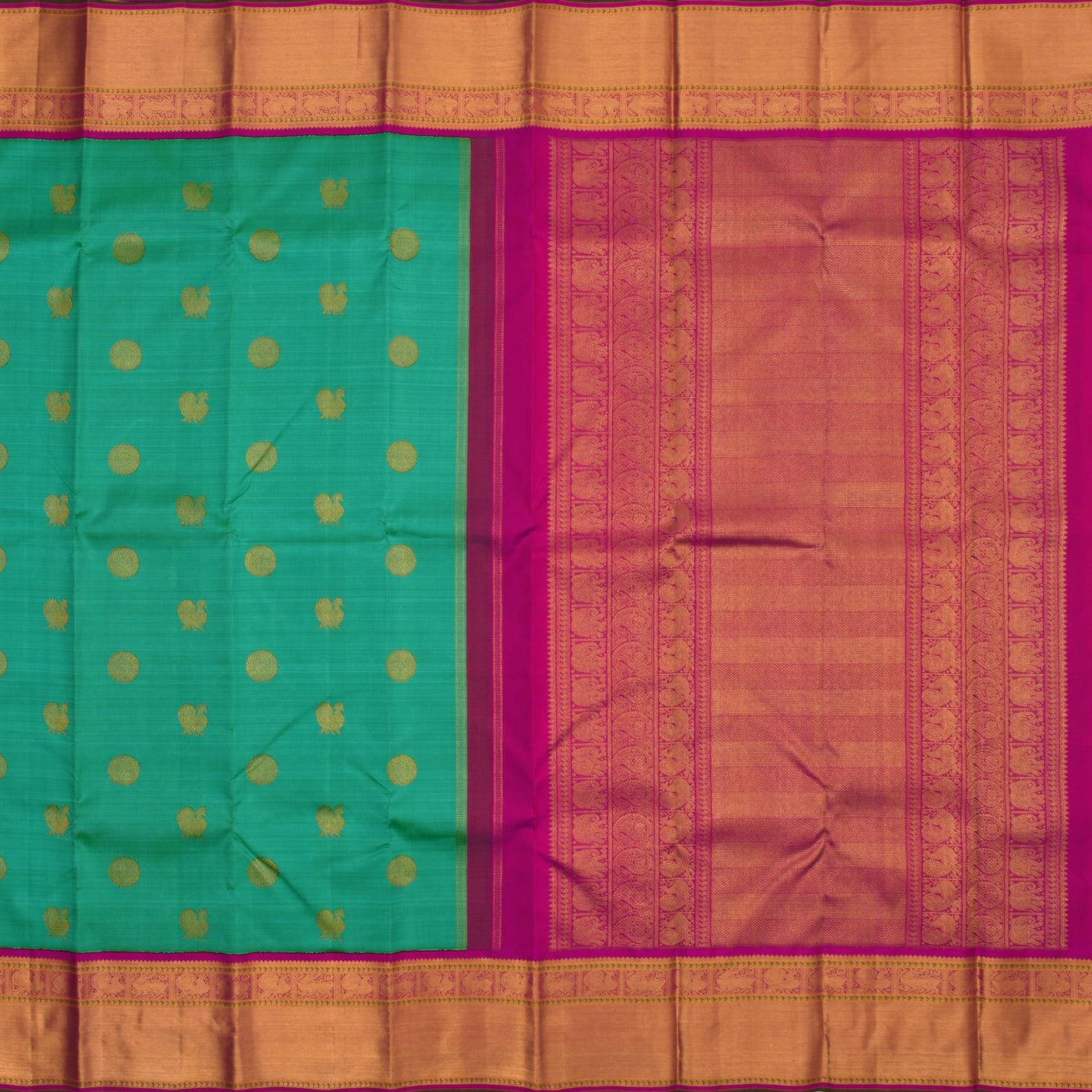 Rexona Kanchipuram Silk Saree with Annam Chakaram Design