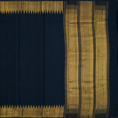 MS Blue Tussar Silk Saree