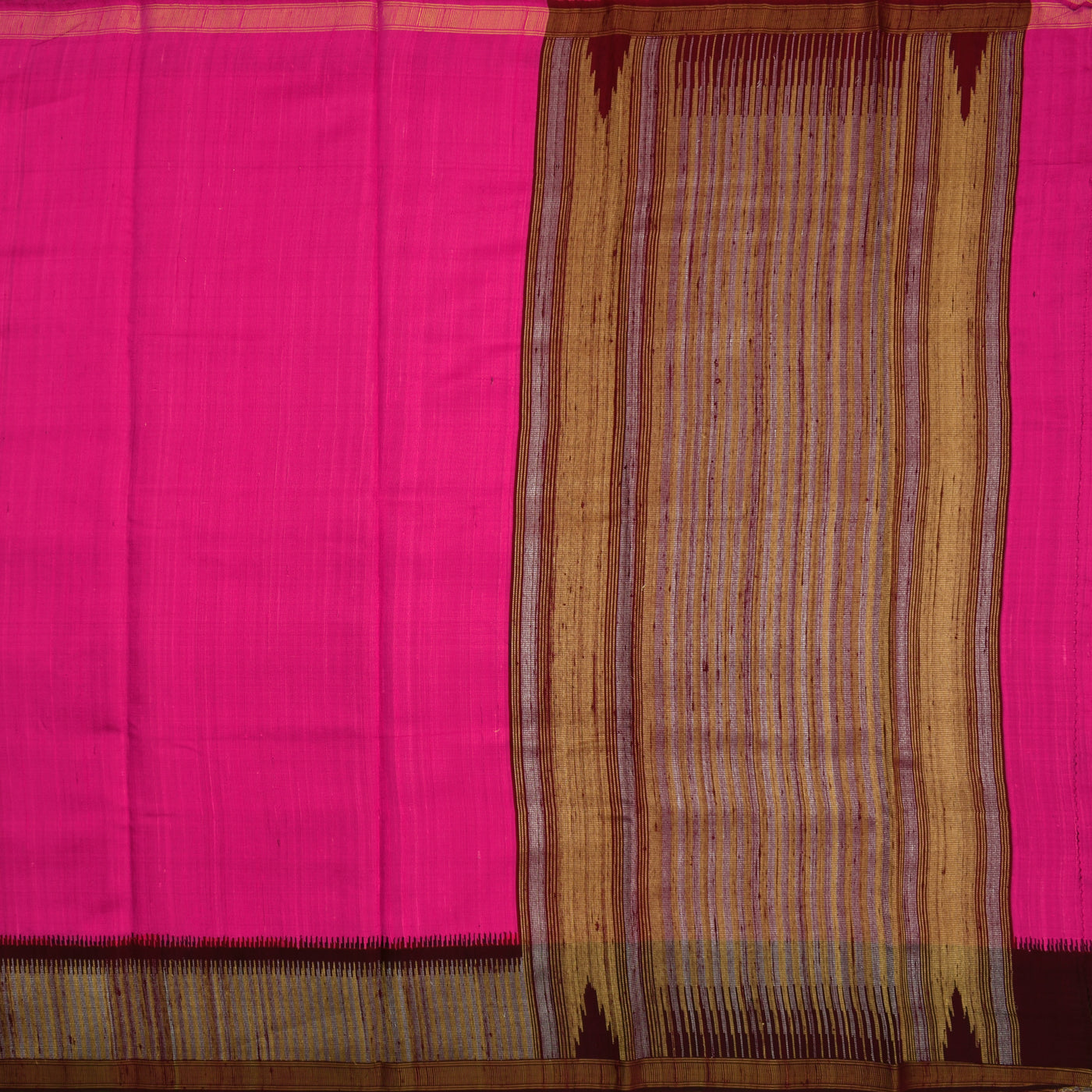 Pink Tussar Silk Saree with Zari Design Pallu