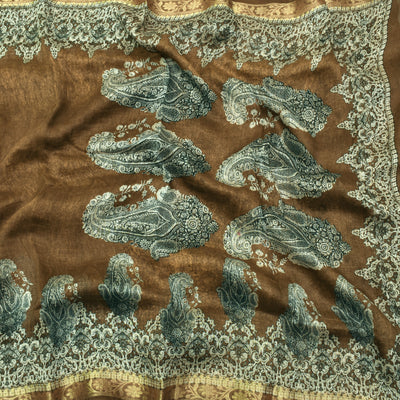 brown-linen-saree-with-blouse
