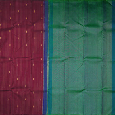 Black Arakku Kanchipuram Silk Saree with Zari Lines Design