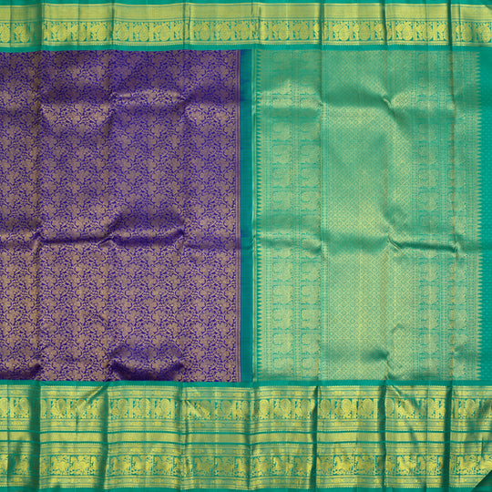 ROYAL BLUE KANCHI SILK SAREE