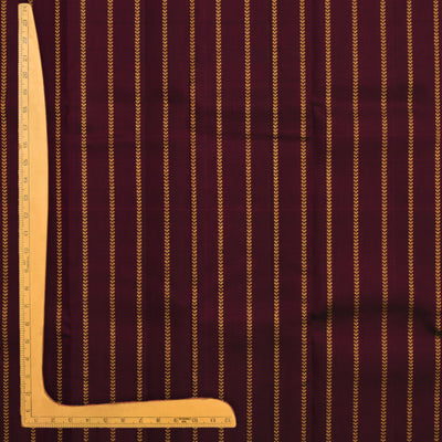 Black Arakku Kanchi Silk Fabric with Kathir Lines Design