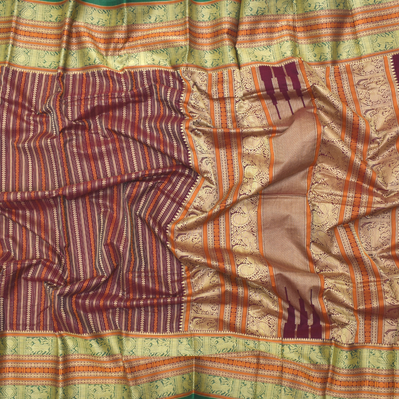 dark-brown-kanchi-cotton-saree-1
