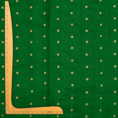 Alli Green Chanderi Silk Fabric
