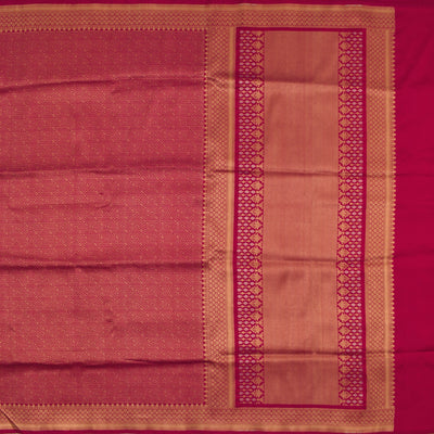 Red Banarasi Silk Saree with Zari Stripes Design