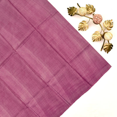 Lotus Pink Tussar Printed Saree with plain blouse