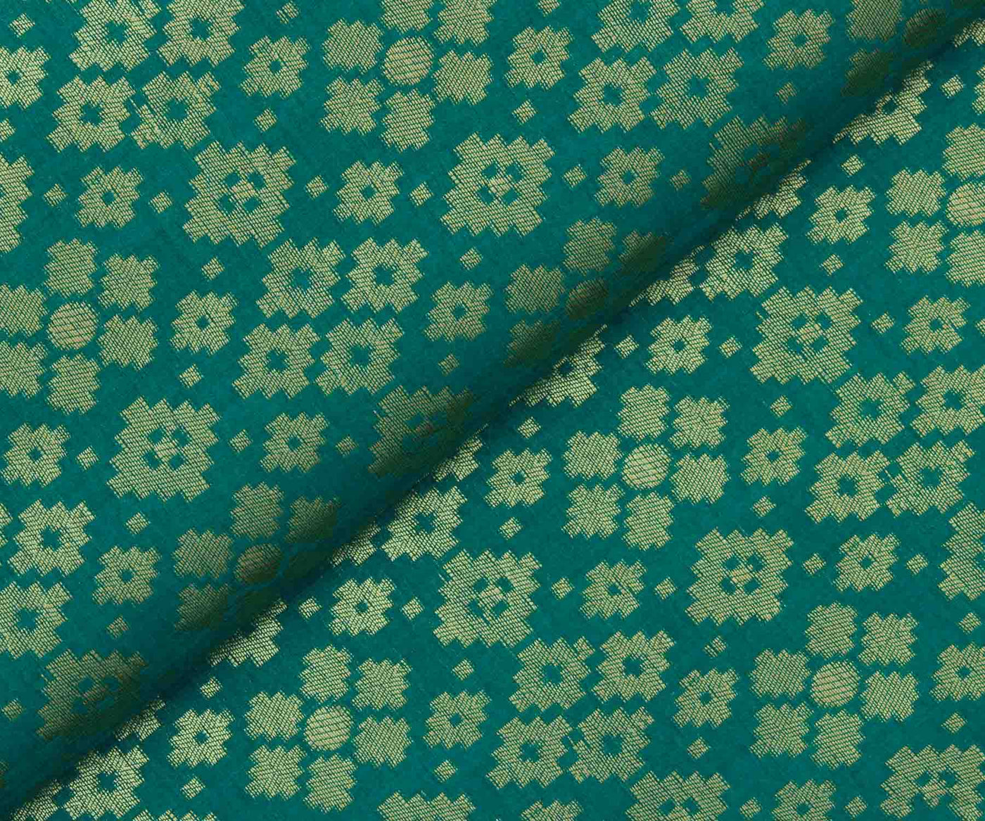 green-fabric-with-butta