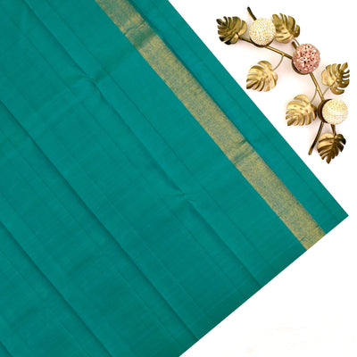 Dark Green Kanchipuram Silk Saree with Muthu Seer Lines Design