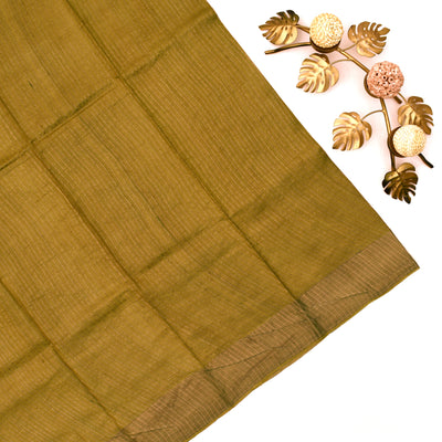 Oil Mustard Tussar Silk Saree with Kalamkari Printed Design
