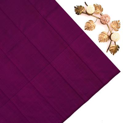 Onion Pink Kanchipuram Silk Saree with Magenta Getti Self Pallu
