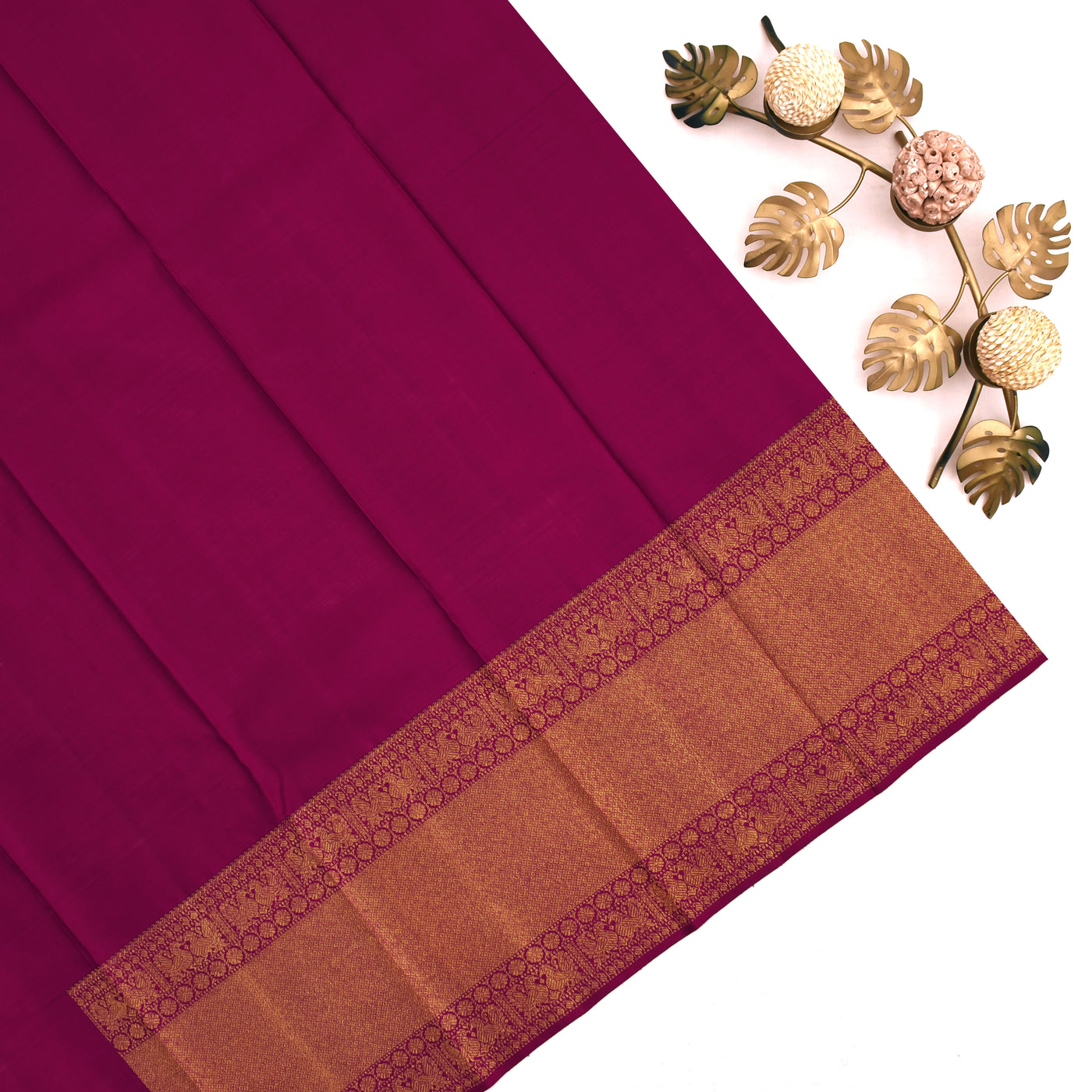 Dark Green Kanchipuram Silk Saree with Small Butta Design