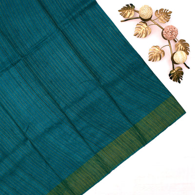 Black Tussar Silk Saree with Floral Print Design