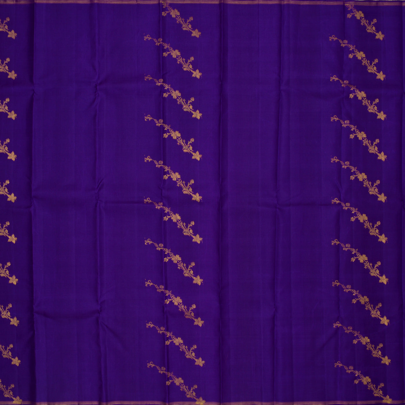 Violet Kanchipuram Silk Saree with Kodi Creeper Design