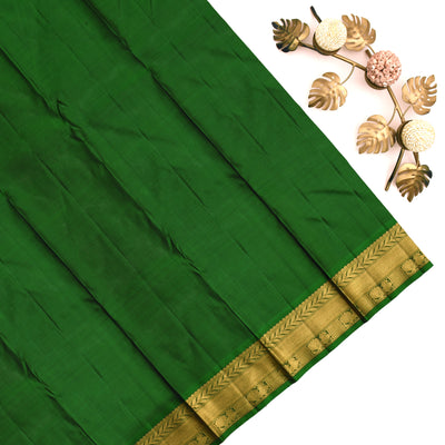 MS Blue Kanchipuram Silk Saree with Small Butta Design