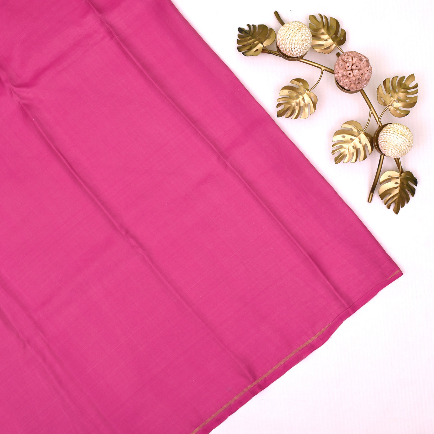 Light Pink Floral Printed Kanchi Silk Saree