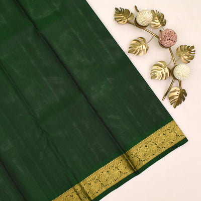 rani-pink-kanchi-silk-saree-with-bottle-green-pallu-and-blouse
