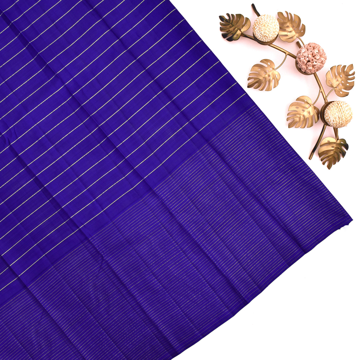 Samaga Green Kanchipuram Silk Saree with Zari Checks Design