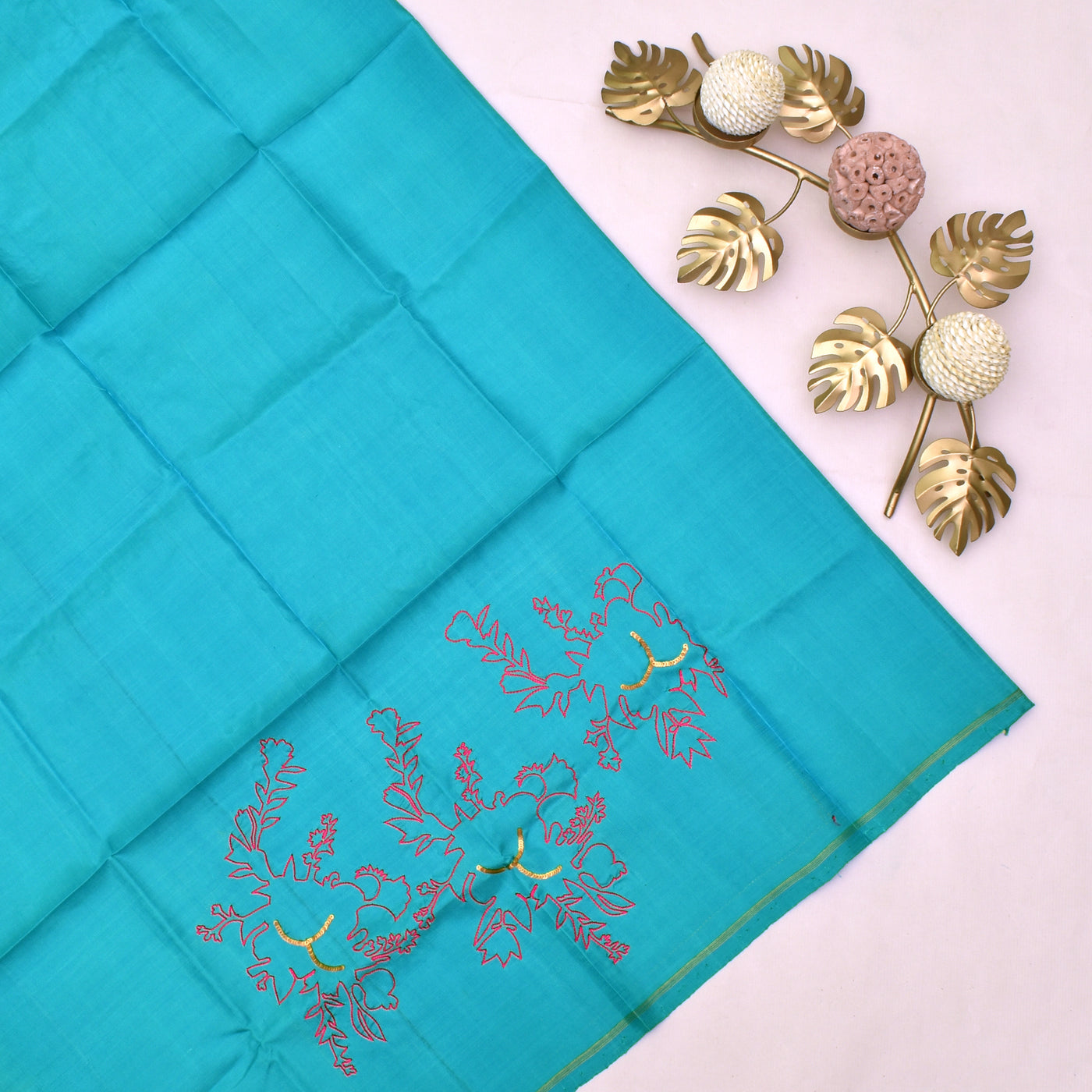 apple-green-floral-printed-and-embroidered-kanchi-silk-saree-with-blue-blouse