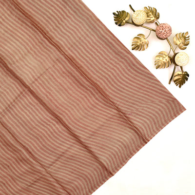 Onion Pink Tussar Silk Saree with line blouse