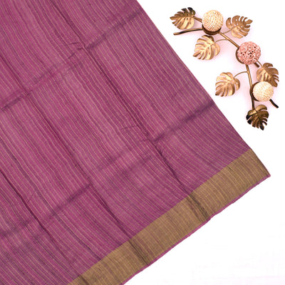Pink Tussar Silk Saree with Kalamkari Print Design