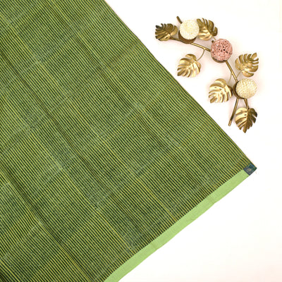 Pastel Green Tussar Silk Saree