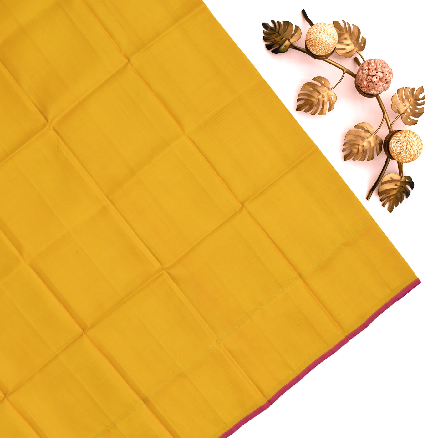 Off White Printed Kanchi Silk Saree with Small Checked Design