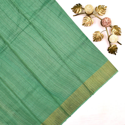 Off White Tussar Silk Saree with Blouse