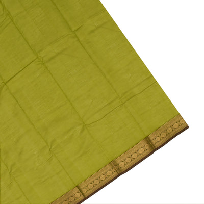 Samanga Green Kanchi Cotton Saree with Kattam Design