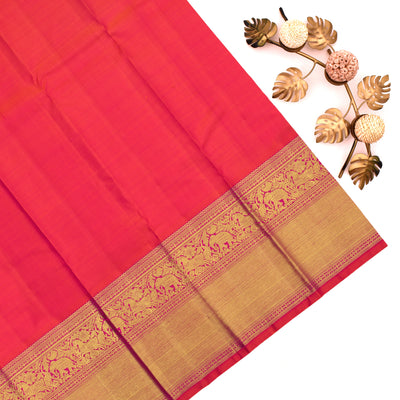 Alli Green Kanchipuram Silk Saree with Kuligai Butta Design