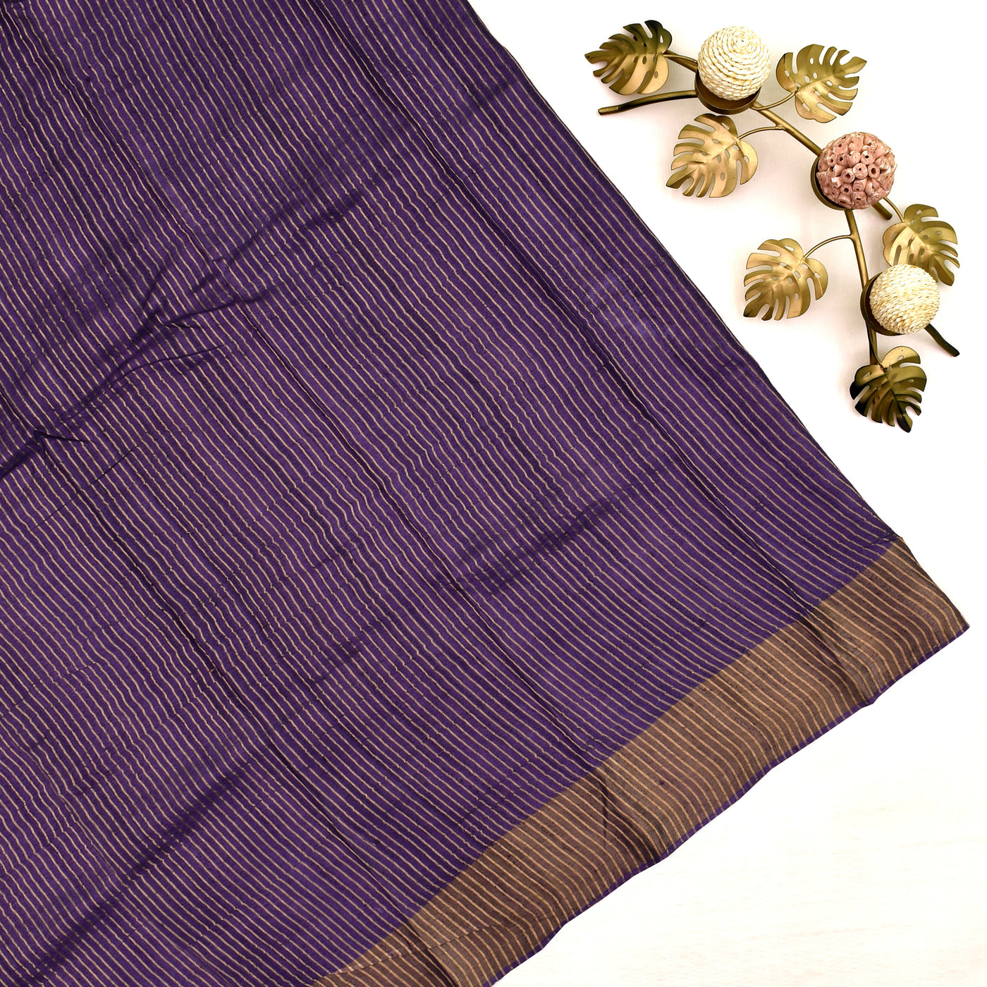 Tussar Silk Saree with zari lines blouse