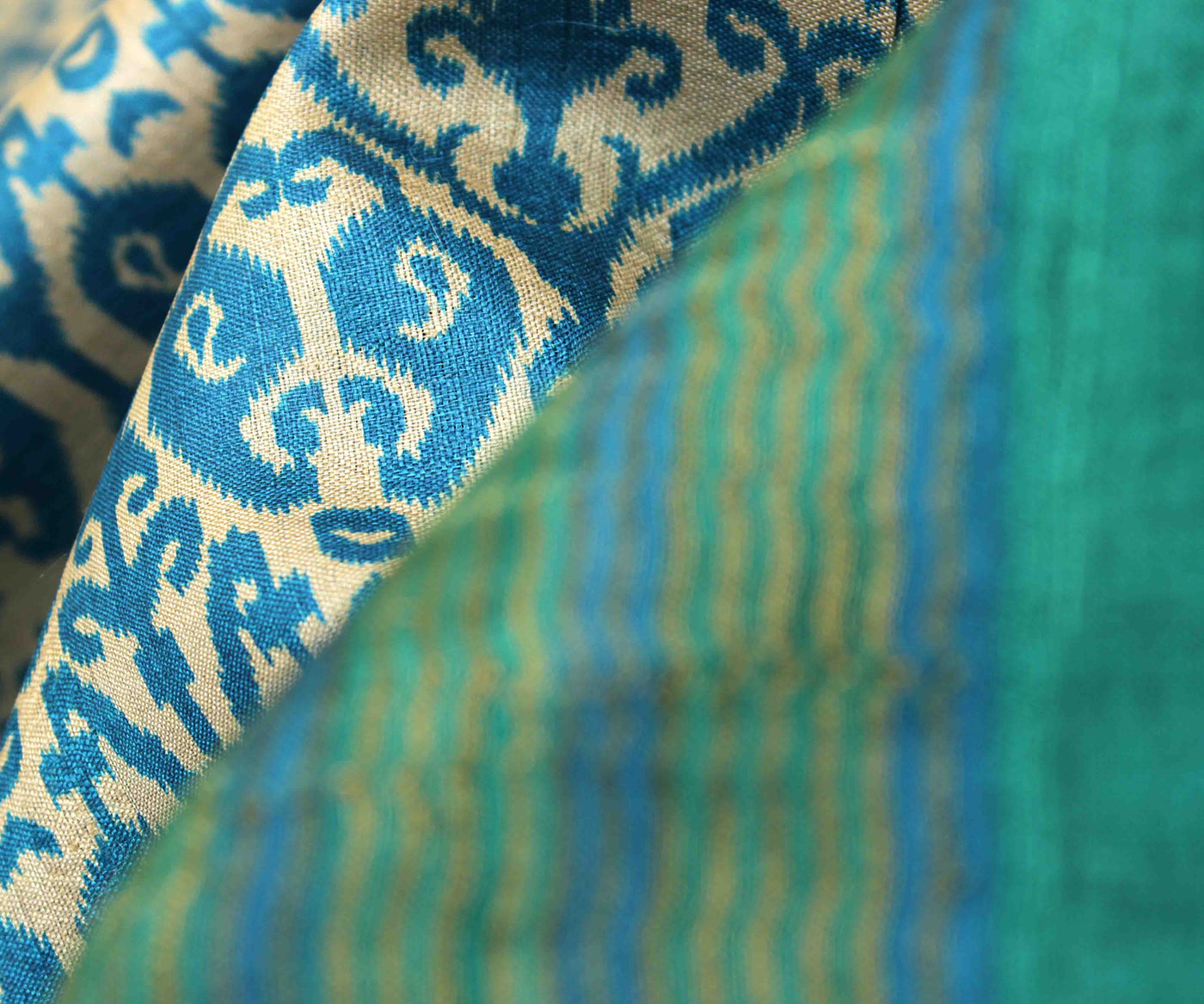off-white-paisley-printed-tussar-saree-with-spruce-blue-blouse