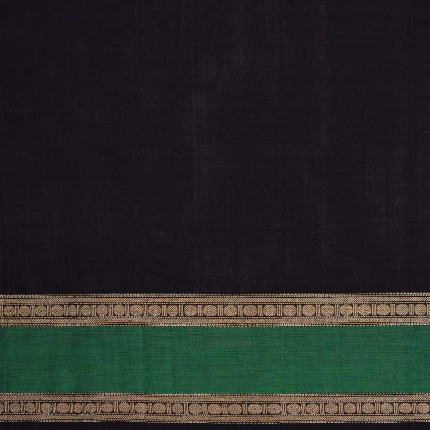 black-checked-kanchi-cotton-saree